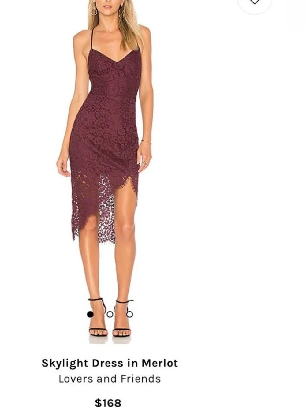 Lovers + Friends Merlot Lace Midi Dress